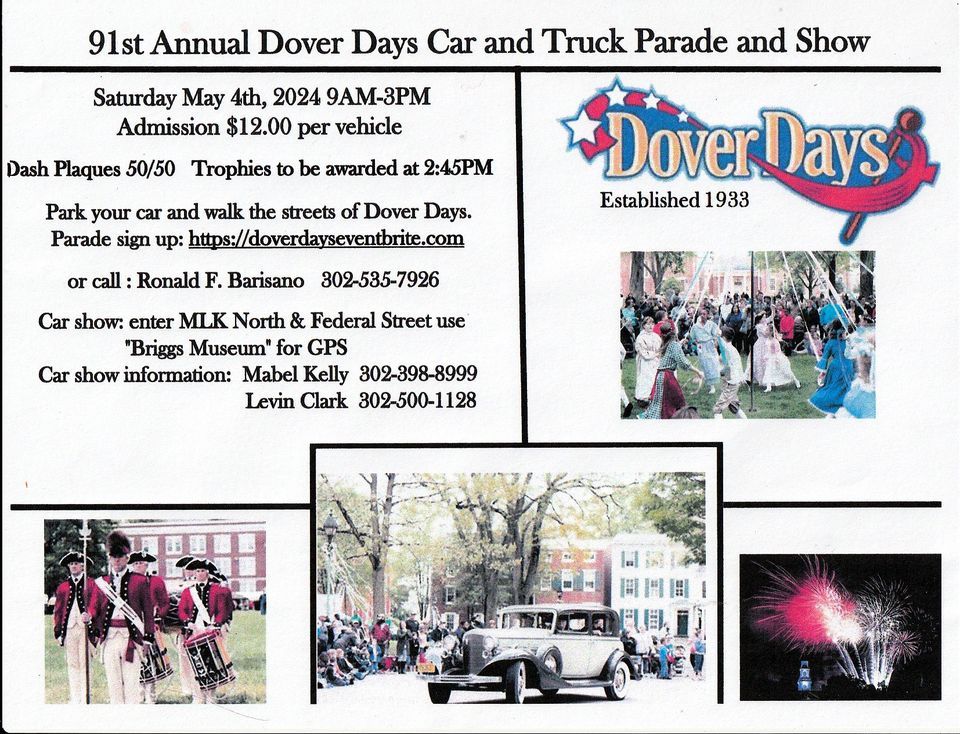 Dover Days Parade and Car show, 510 S Bedford ST, DE