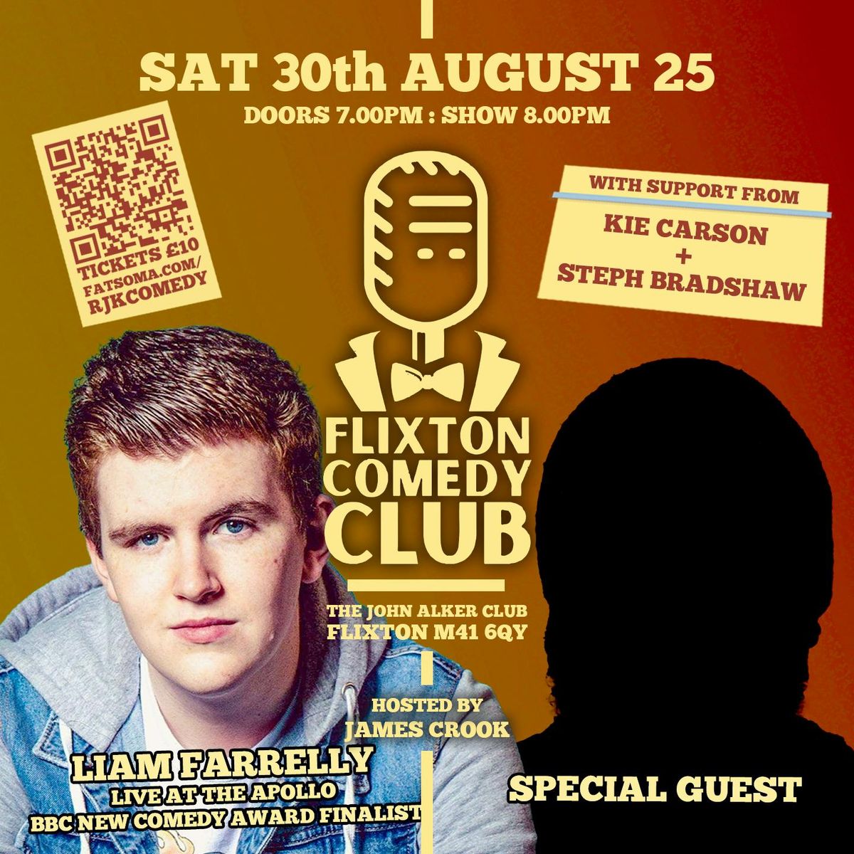  Flixton Comedy Club: 30th August, featuring Liam Farrelly &amp; Special Guest., 30 August | Event in Sale