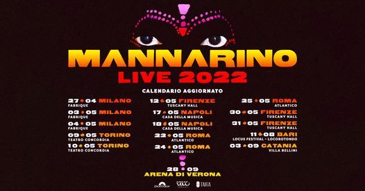 Mannarino In Concerto Allarena Di Verona Arena Di Verona October 8 2021 Allevents In calendario 2021 arena di verona