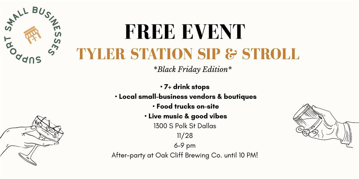 Free Sip and Stroll at Tyler Station, 28 November | Event in Dallas | AllEvents