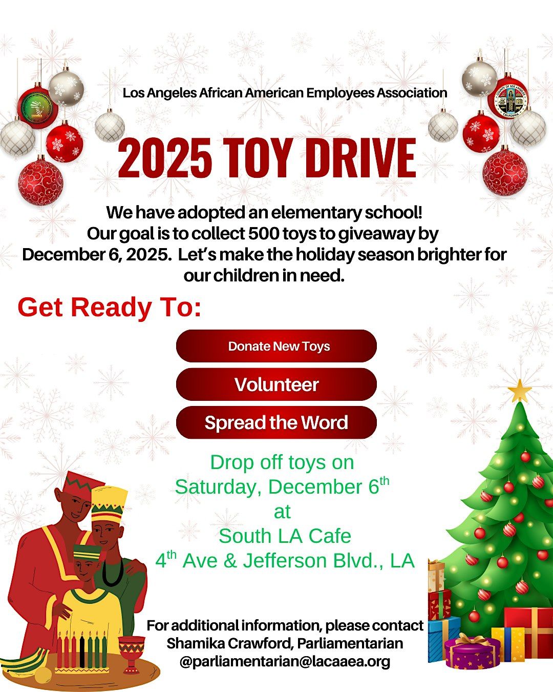 TOY DRIVE | LET'S TALK LACAAEA - COFFEE CHAT, 6 December | Event in Los Angeles | AllEvents