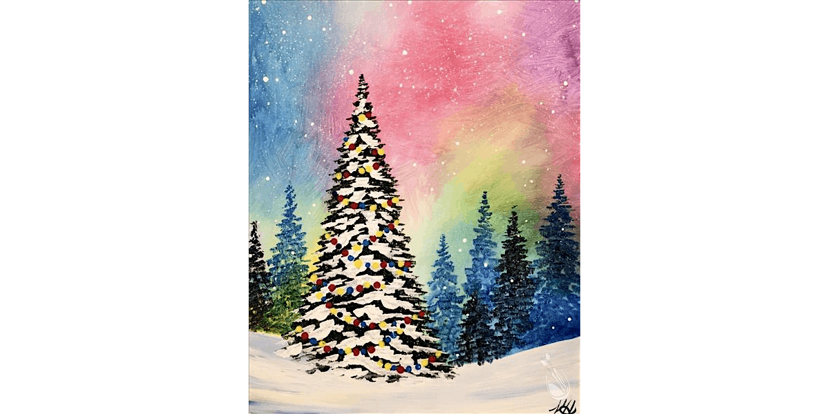 An Evergreen Christmas - Paint and Sip in Houston | Classpop!™, 18 December | Event in Pearland | AllEvents