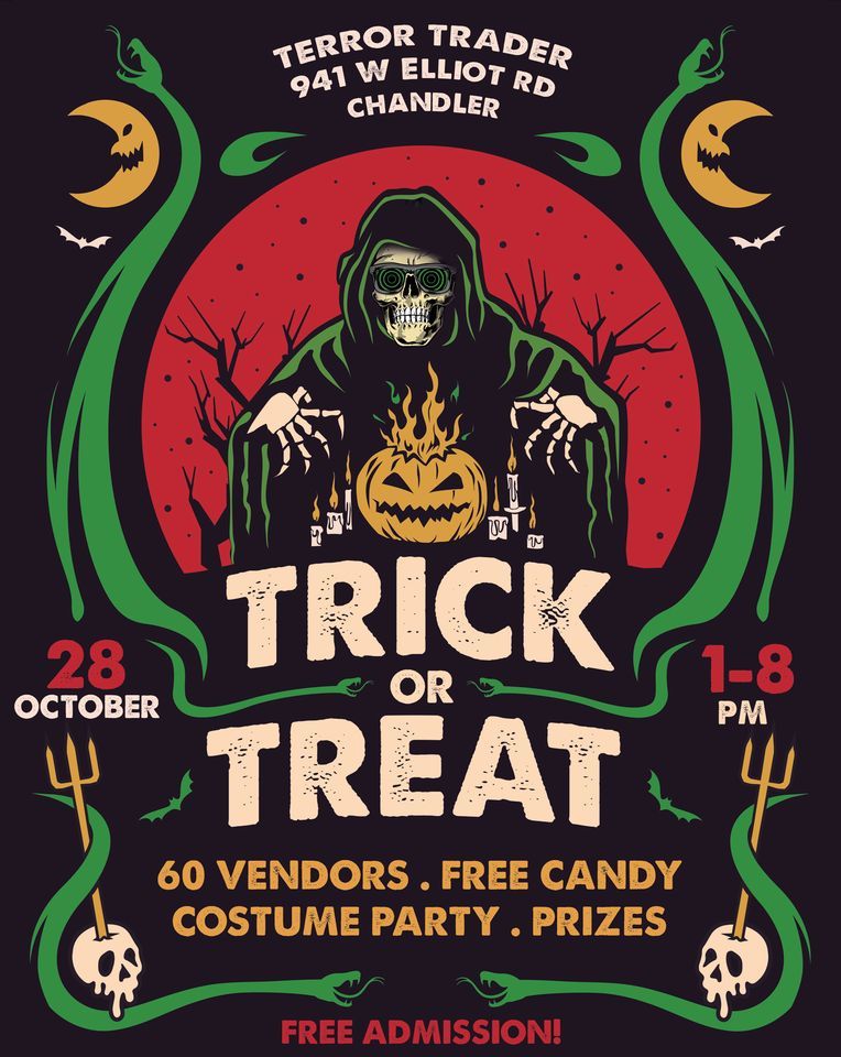FREE Trick Or Treat Sales From The Darkside Pop Up, Terror Trader