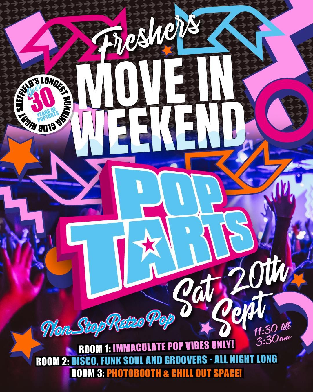 Pop Tarts: Freshers Move In Weekend, 20 September | Event in Sheffield | AllEvents