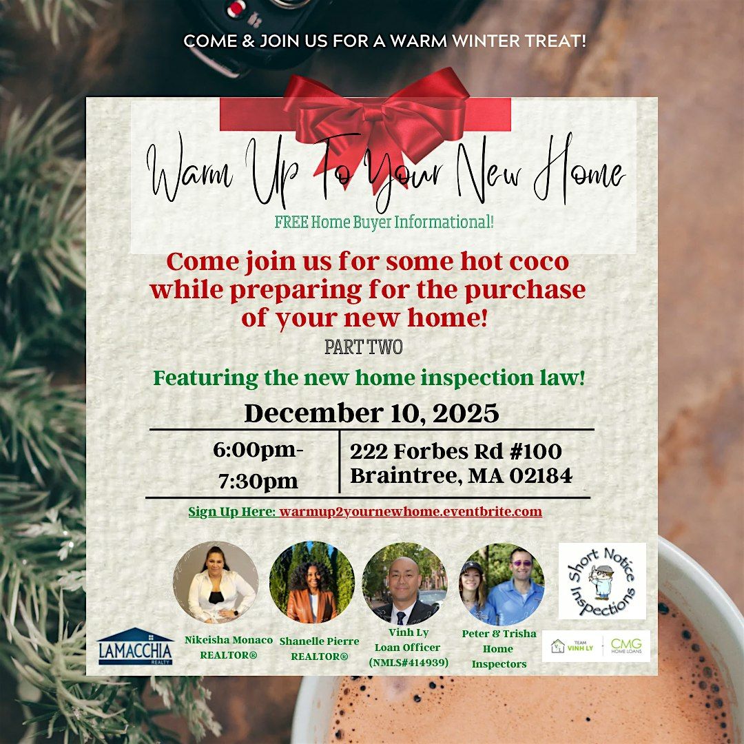 Warm Up To Your New Home - Free Home Buying Informational, 10 December | Event in Braintree | AllEvents
