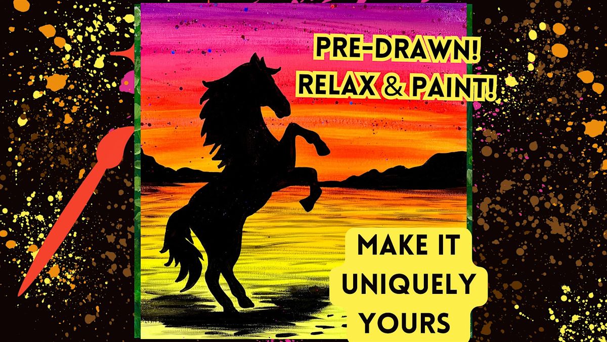EichenPaint "Giddy Up” (A PRE-DRAWN CANVAS) 11/20 EichenPaint Studio, 20 November | Event in Cedar Rapids