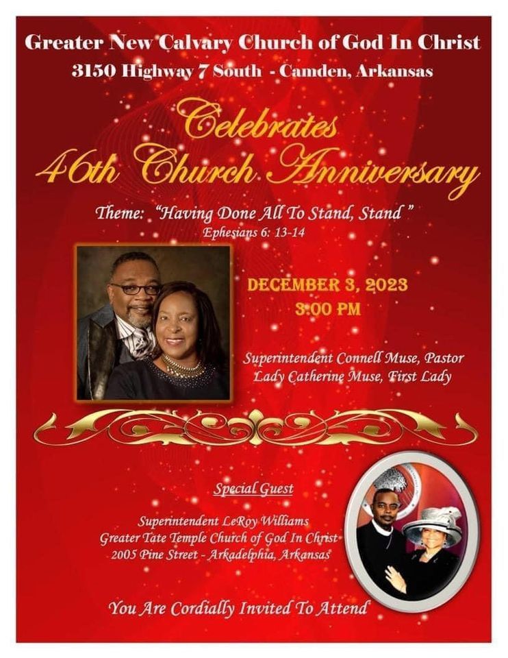 46th Church Anniversary , Greater New Calvary, Camden, December 3 2023