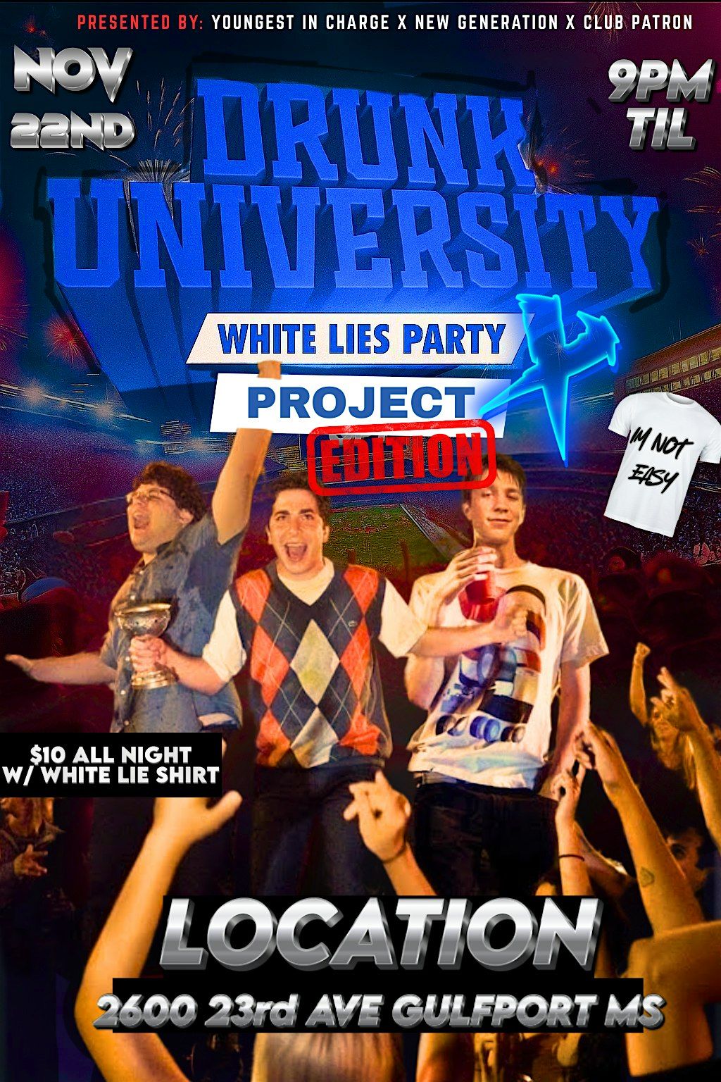 DRUNK UNIVERSITY, 22 November | Event in Gulfport | AllEvents