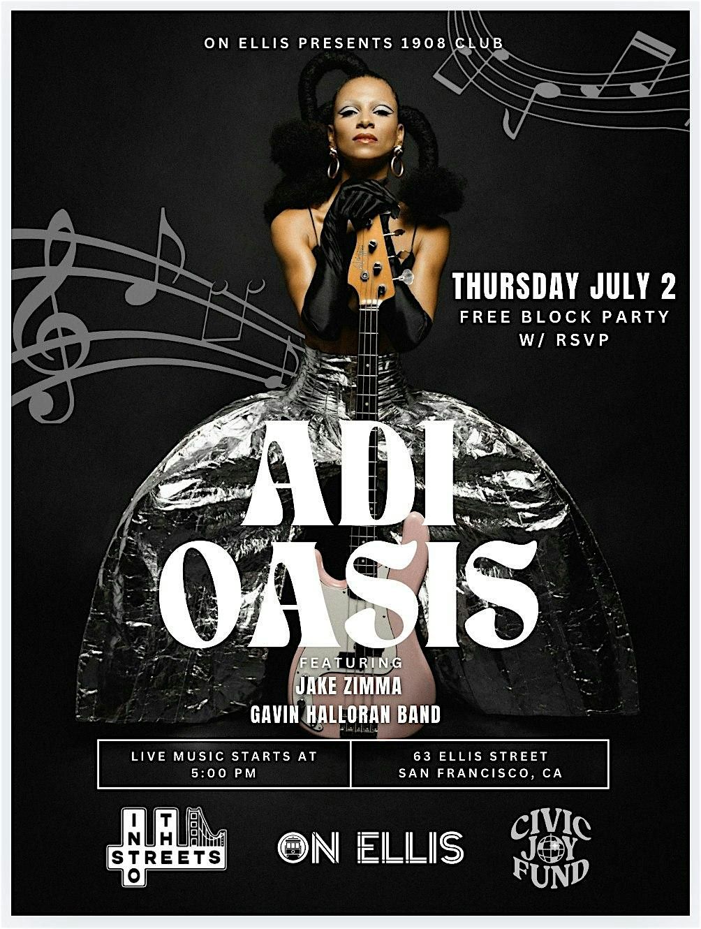 On Ellis Downtown Block Party ft. Adi Oasis, 63 Ellis St, San Francisco ...
