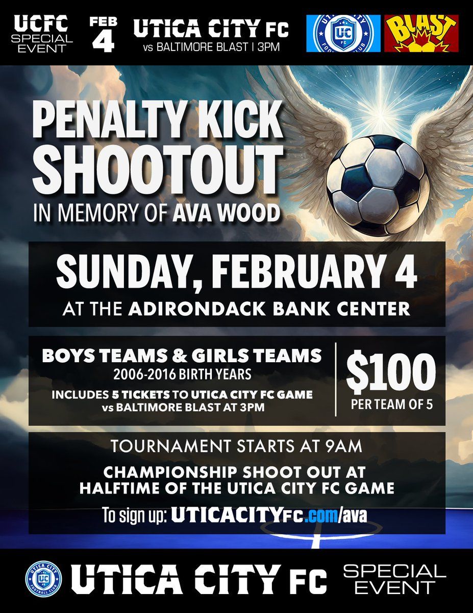 Utica City FC at Baltimore Blast at SECU Arena, 4 January | Event in Towson | AllEvents