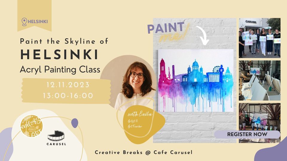 Acryl Painting Class Paint the Skyline of Helsinki Take a Creative