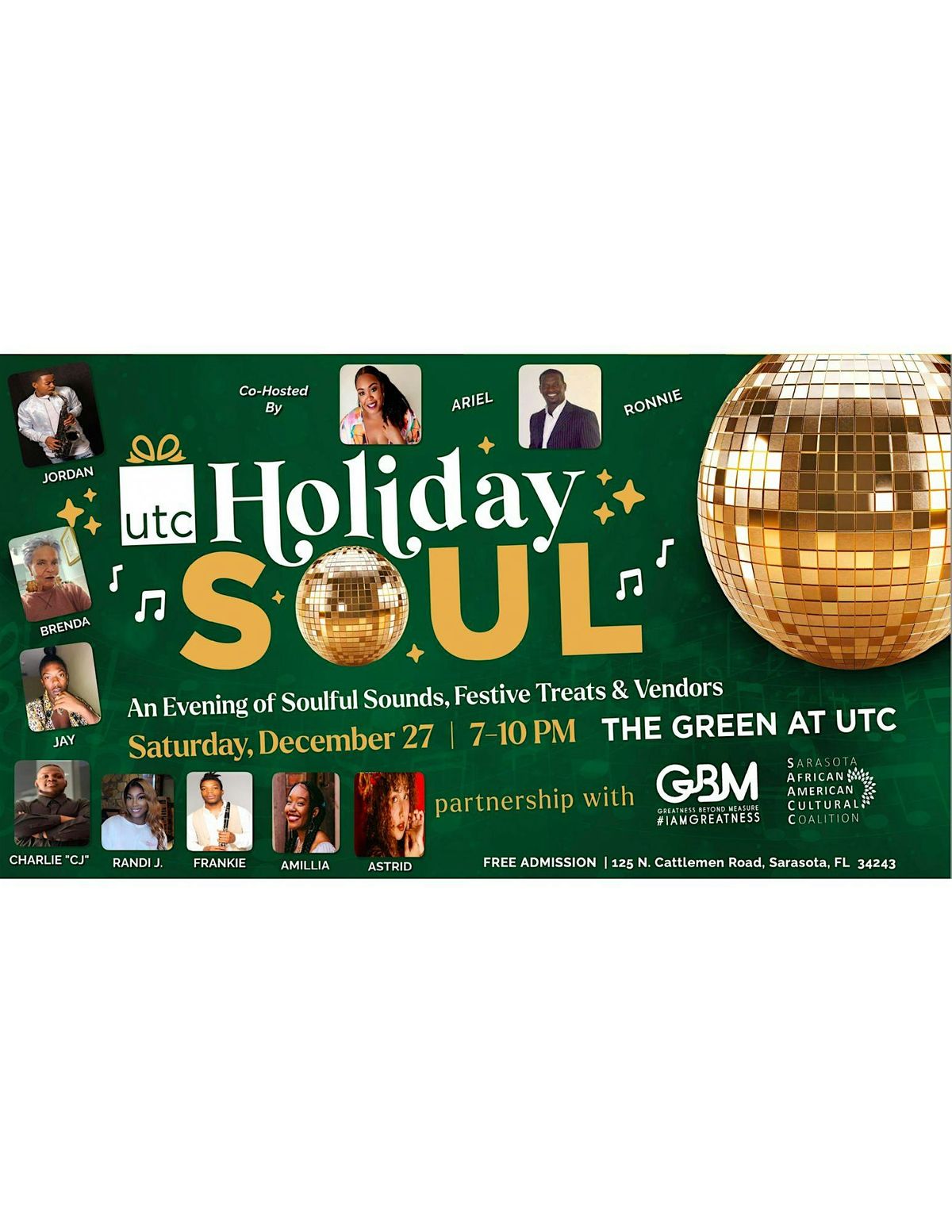 UTC Holiday Soul, 27 December | Event in Sarasota | AllEvents