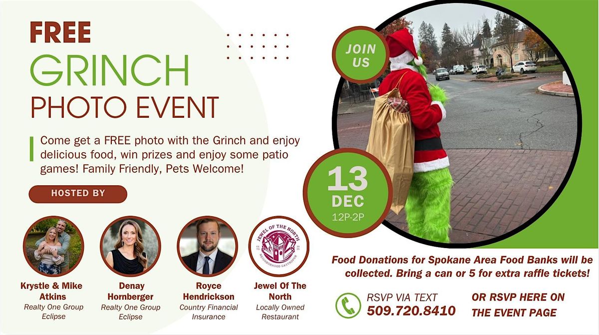 The Grinch is in Brownes Addition! - FREE PHOTO EVENT, 13 December | Event in Spokane | AllEvents