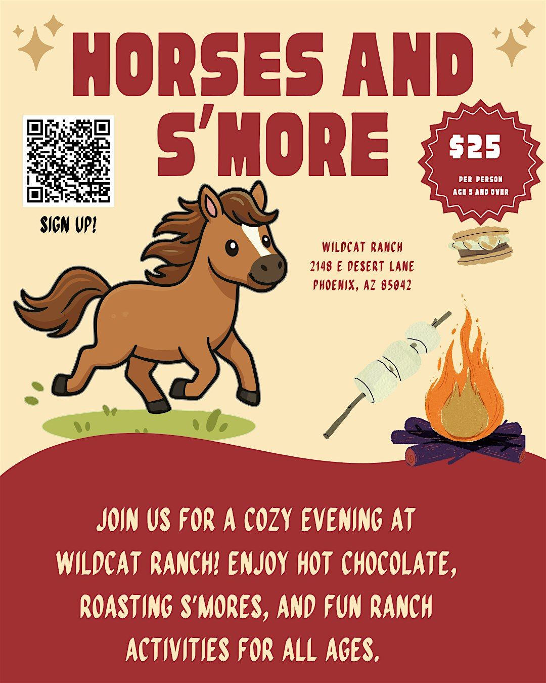 Horses and S'More, 20 December | Event in Phoenix | AllEvents