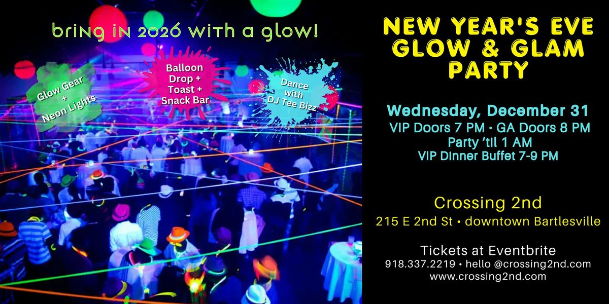 New Year's Eve GLOW & GLAM PARTY, 31 December | Event in Bartlesville | AllEvents