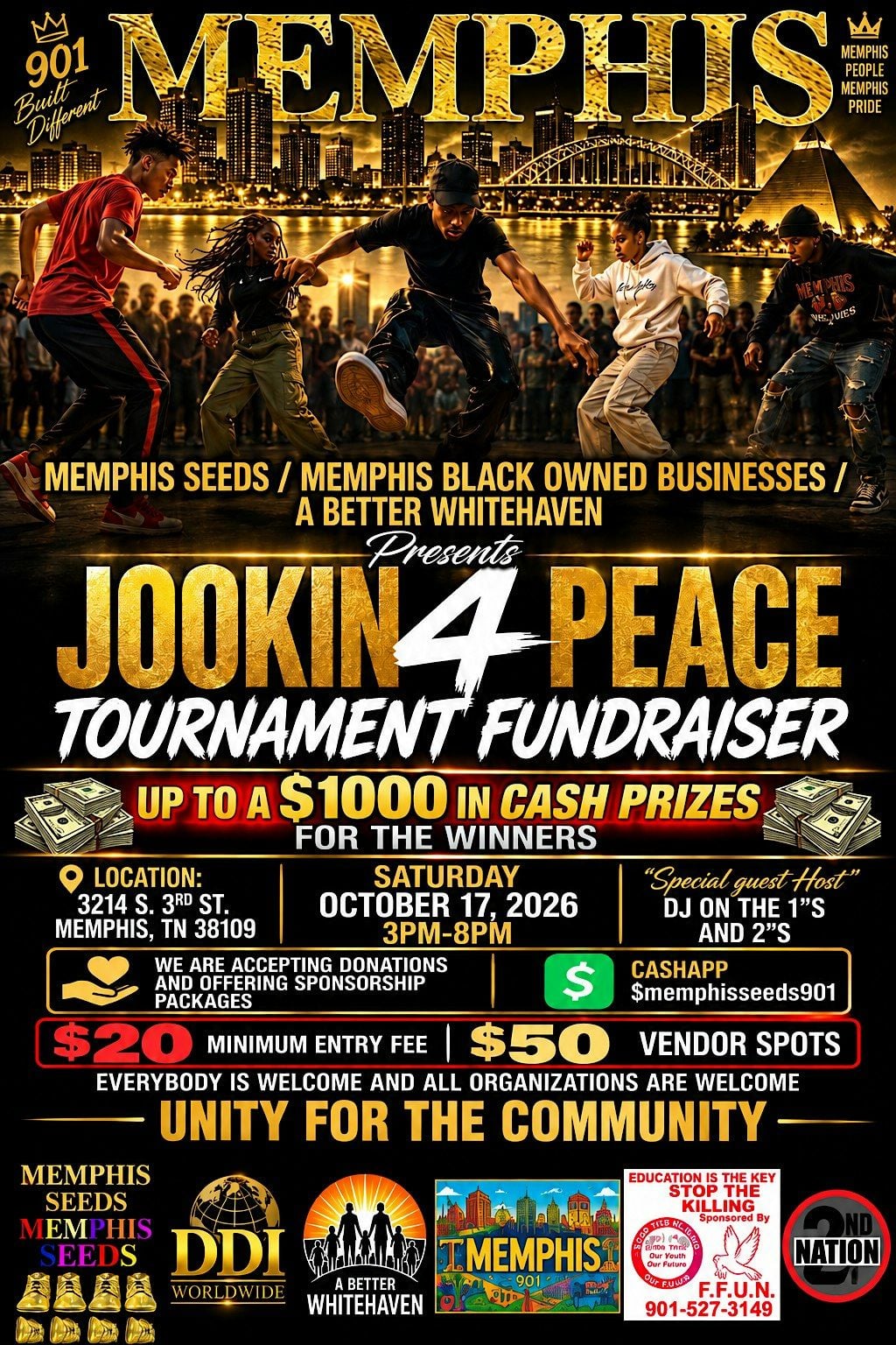 Jookin 4 peace Tournament Fundraiser