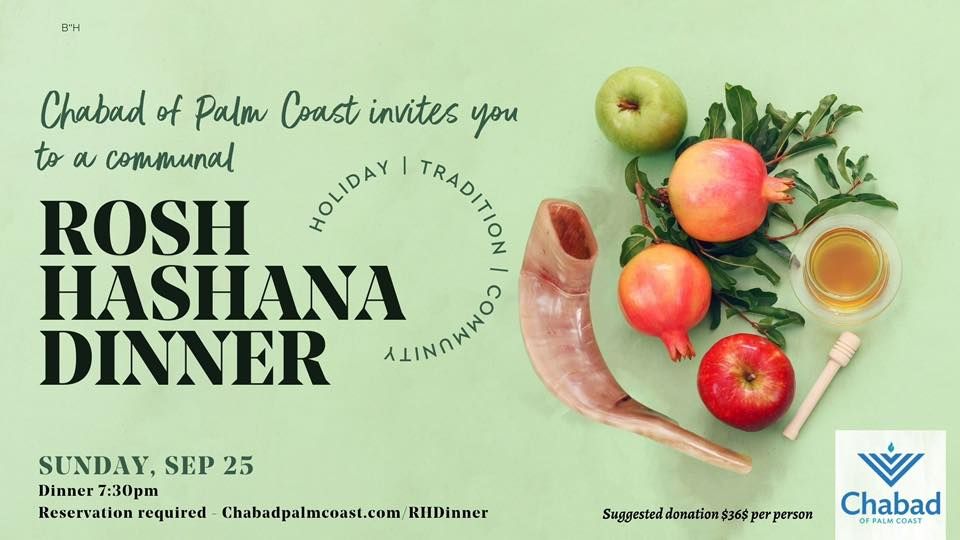 Tot shabbat together in central park: celebrate rosh hashanah 🙋 Rosh Hashanah Dinner, Chabad Jewish Center of Palm Coast, September 25