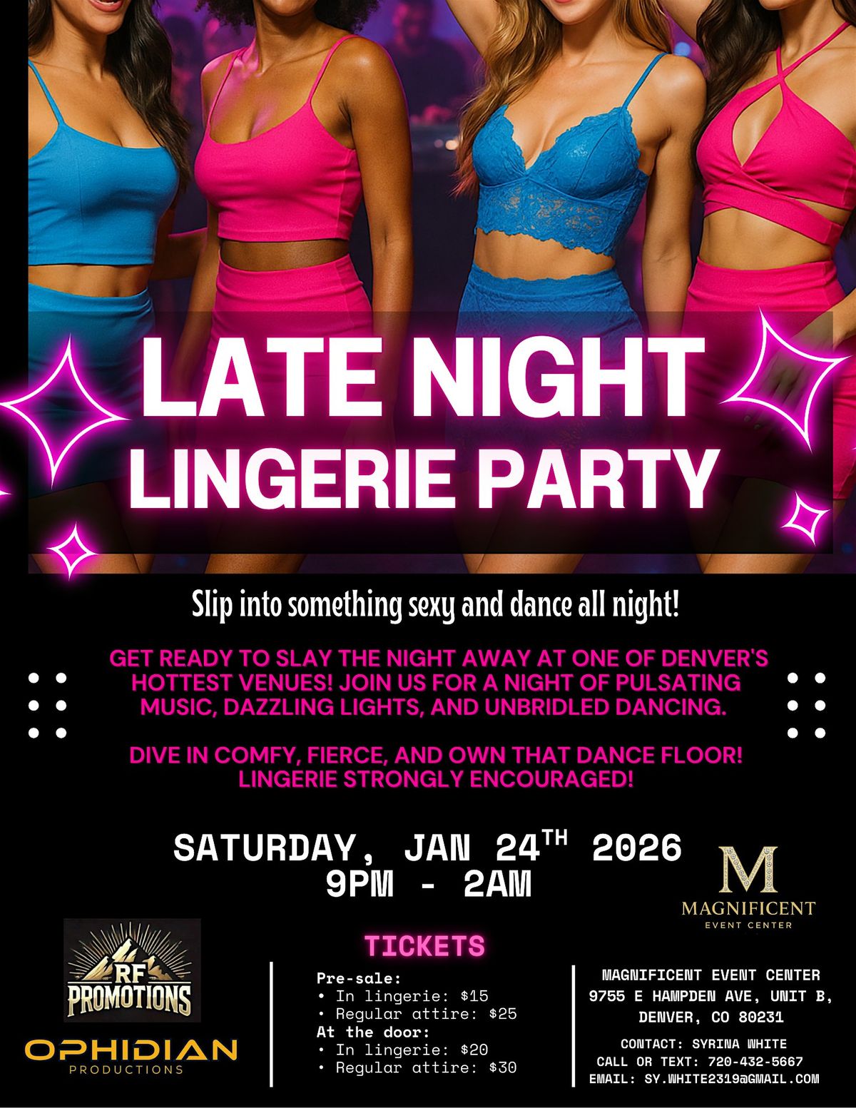 Late Night Lingerie Party, 9755 E Hampden Ave unit b, Denver, 24 January to  25 January