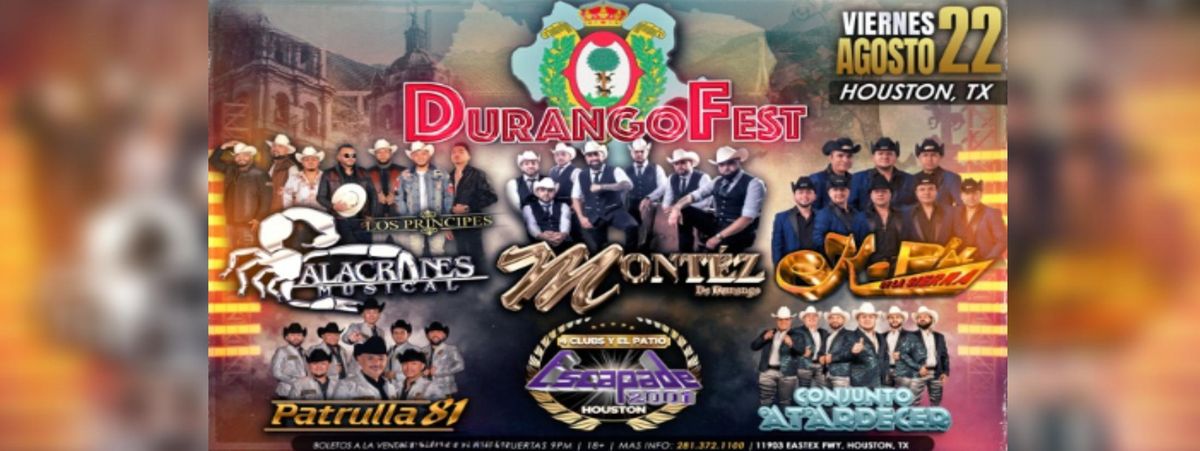 DURANGO FEST EN HOUSTON , 22 August | Event in Houston | AllEvents