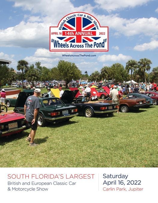 14th Annual Wheels Across The Pond Wheels Across The Pond British Classic Car And Bike Show Jupiter April 16 2022 Allevents In Holden Fair 2022