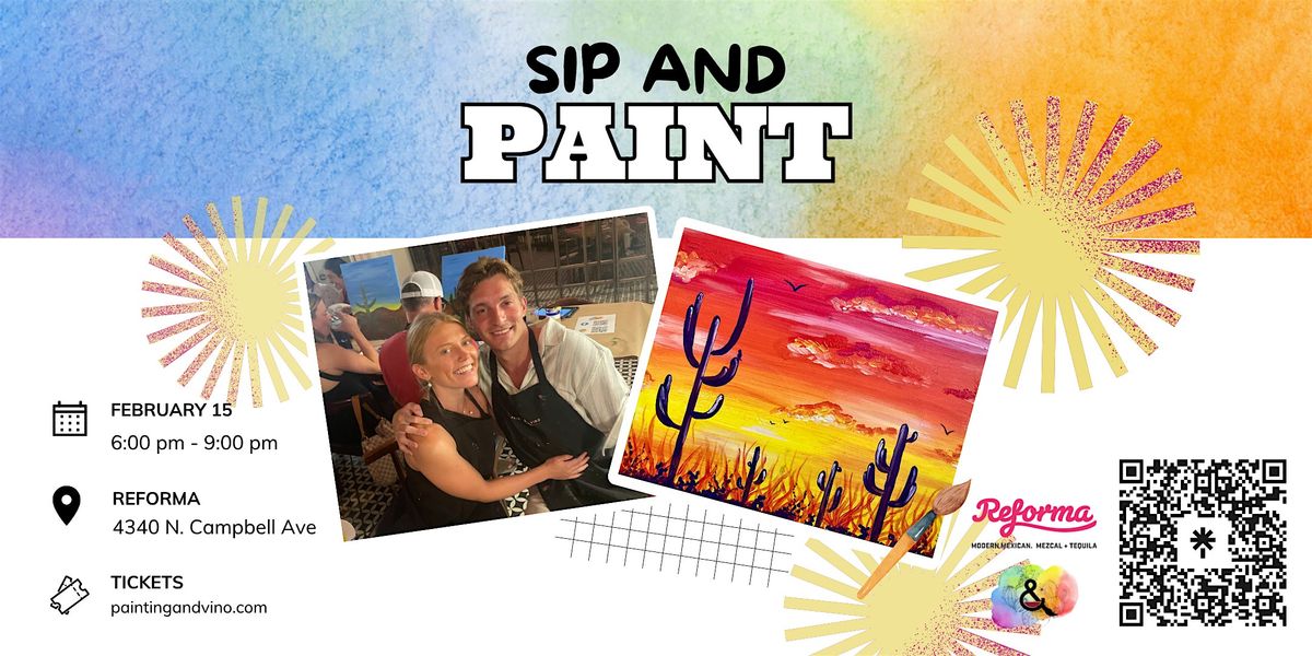 Fiery Desert Paint and Sip at Reforma, 15 February | Event in Tucson | AllEvents