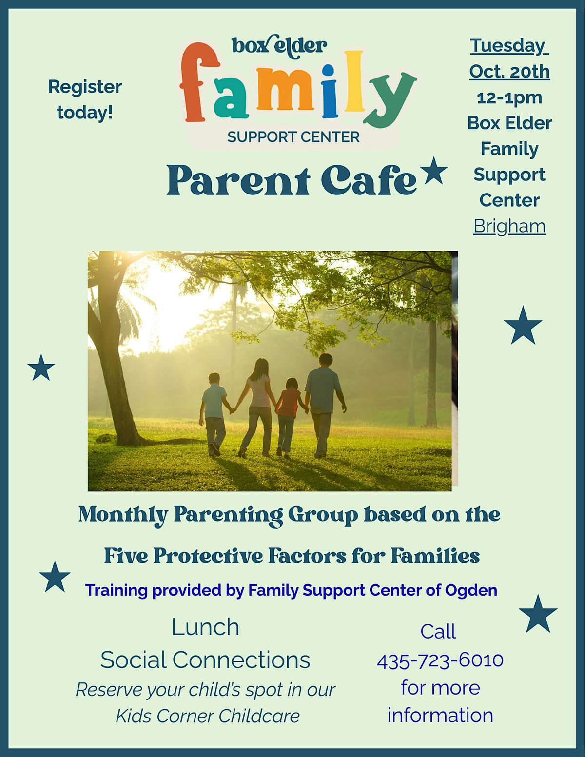 Parent Cafe Conversation and Lunch group, BOX ELDER FAMILY SUPPORT ...