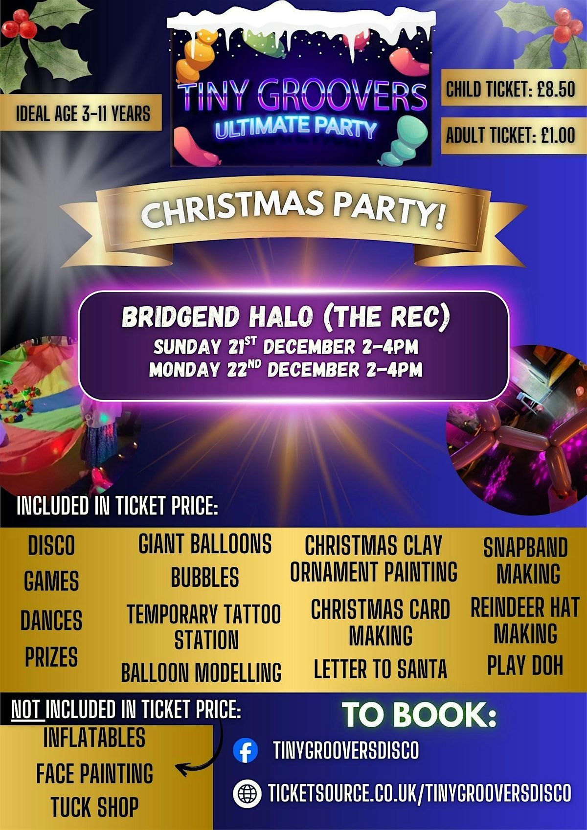 Ultimate Kids Christmas Disco, Crafts and Inflatables Party!!!, 21 December | Event in Bridgend | AllEvents