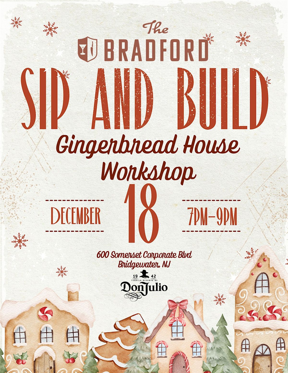 SIP AND BUILD GINGERBREAD HOUSE WORKSHOP, 18 December | Event in Bridgewater | AllEvents