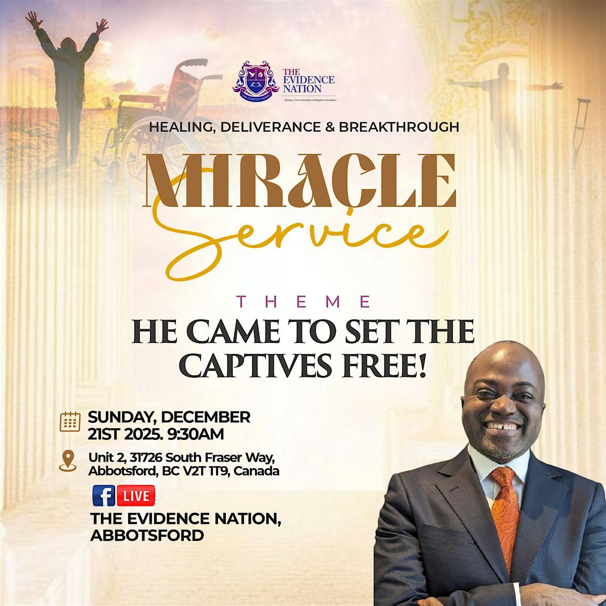 Healing and Miracle Service, 21 December | Event in Abbotsford | AllEvents