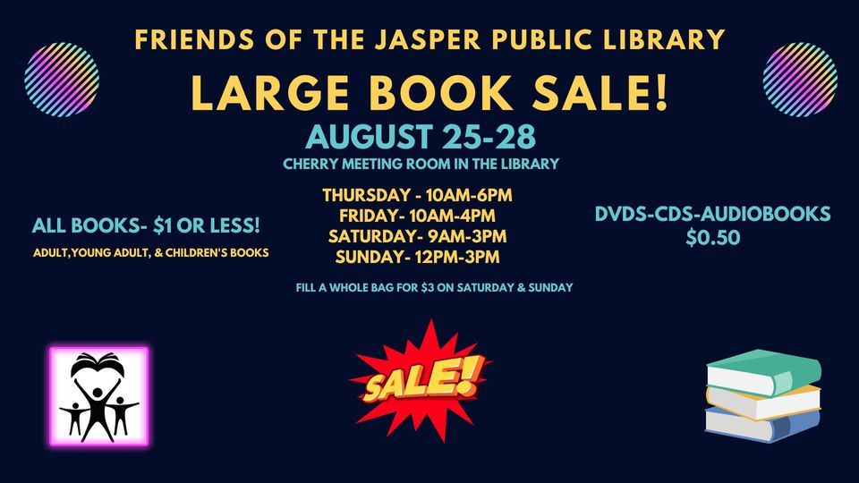 Friends of the Jasper Library Book Sale, Jasper Public Library, 25