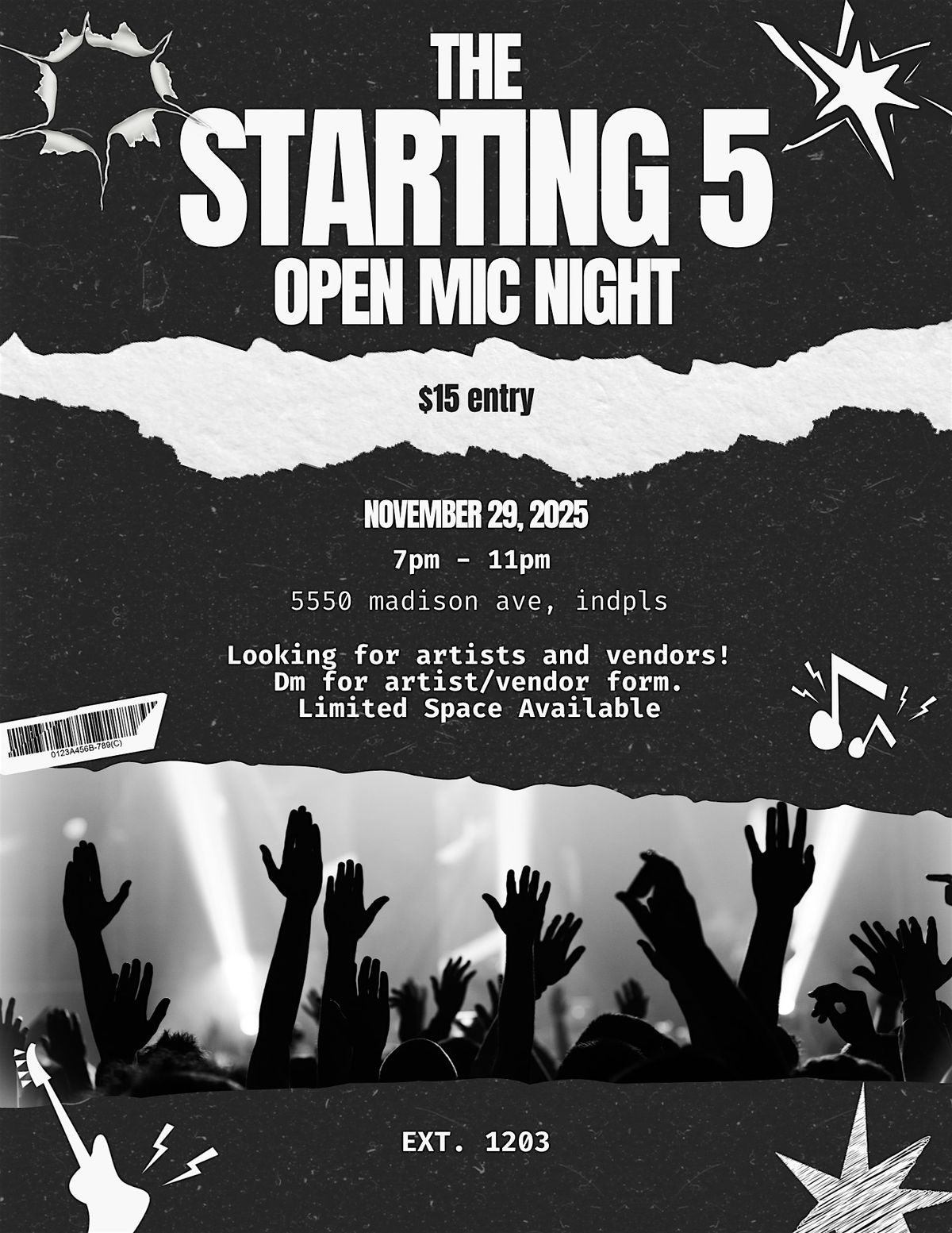 THE STARTING 5 OPEN MIC | Event in Indianapolis | AllEvents