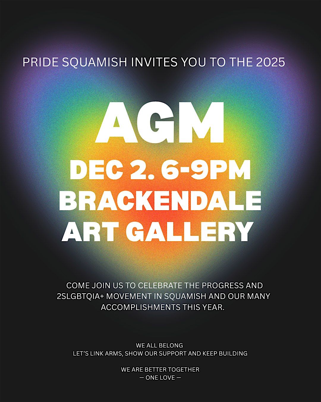Pride Squamish Annual General Meeting, 2 December | Event in Squamish | AllEvents