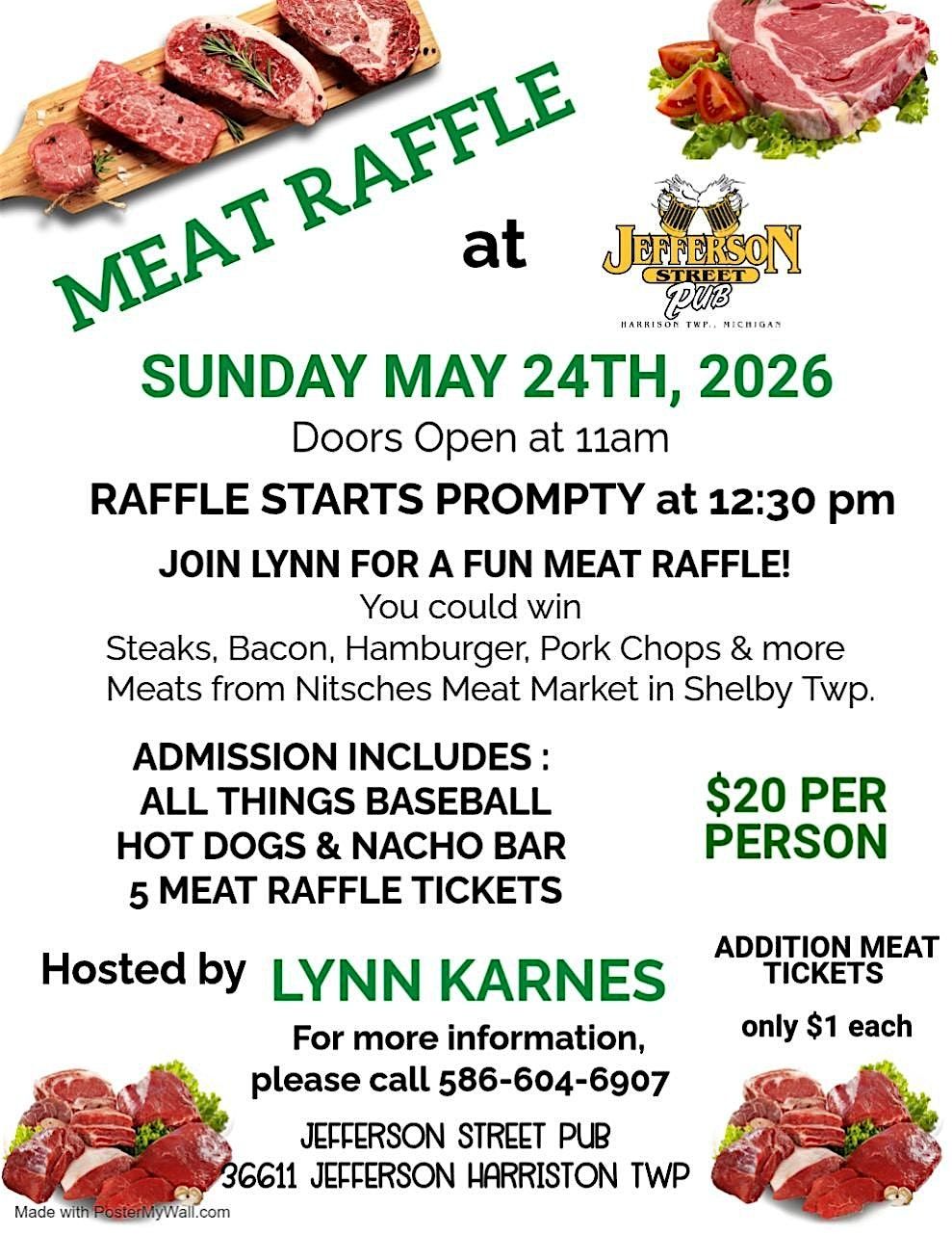 Fun Meat Meat Raffle Bar Edition Jefferson Street Pub, Jefferson Street Pub (JSP ...