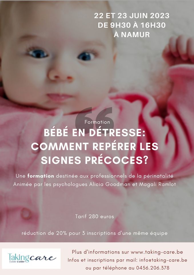 Formation périnatale : bébé en détresse - comment repérer les signes précoces? , 22 June | Event in Namur