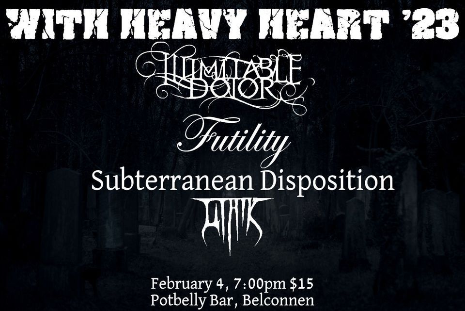 With Heavy Heart 2023 Canberra, Pot Belly Bar, Wee Jasper, February 4 2023 AllEvents.in