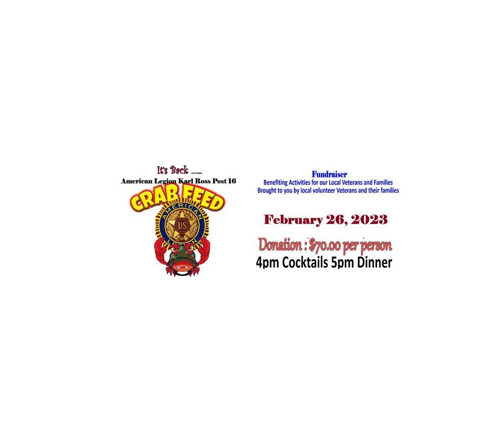 American Legion Karl Ross Post 16 Crab Feed 2023, 2020 Plymouth Rd