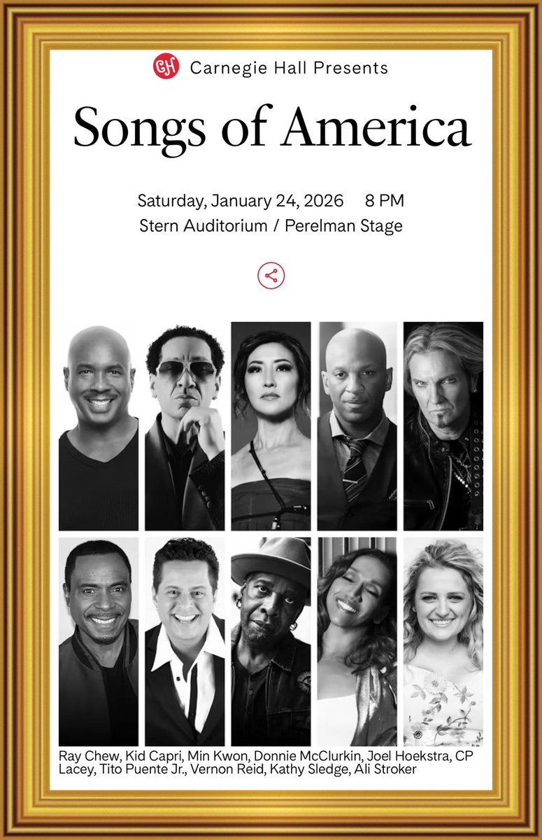 Ray Chew - Songs of America at Carnegie Hall - Isaac Stern Auditorium, 24 January | Event in Manhattan | AllEvents
