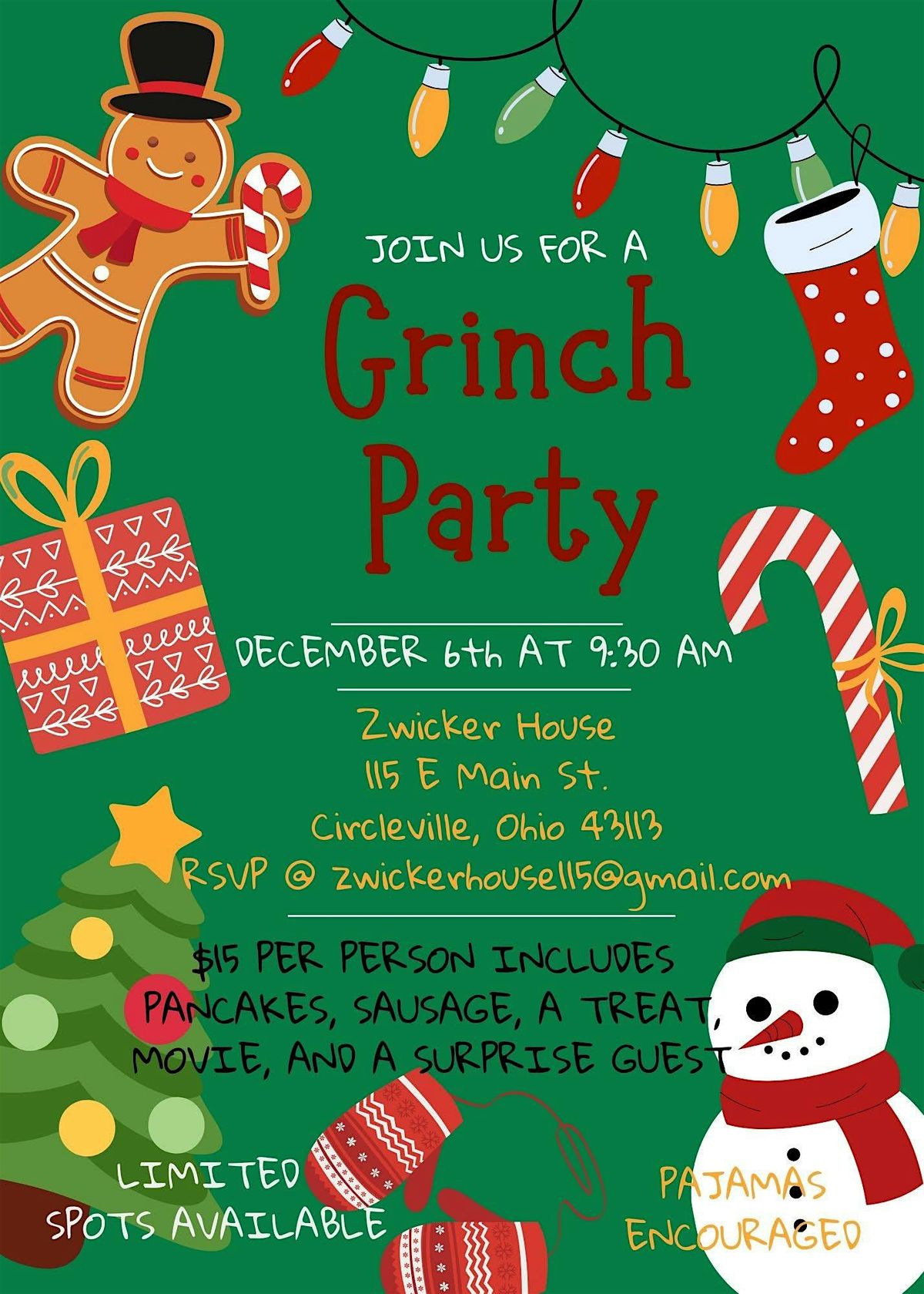 Grinch Party, 6 December | Event in Circleville | AllEvents