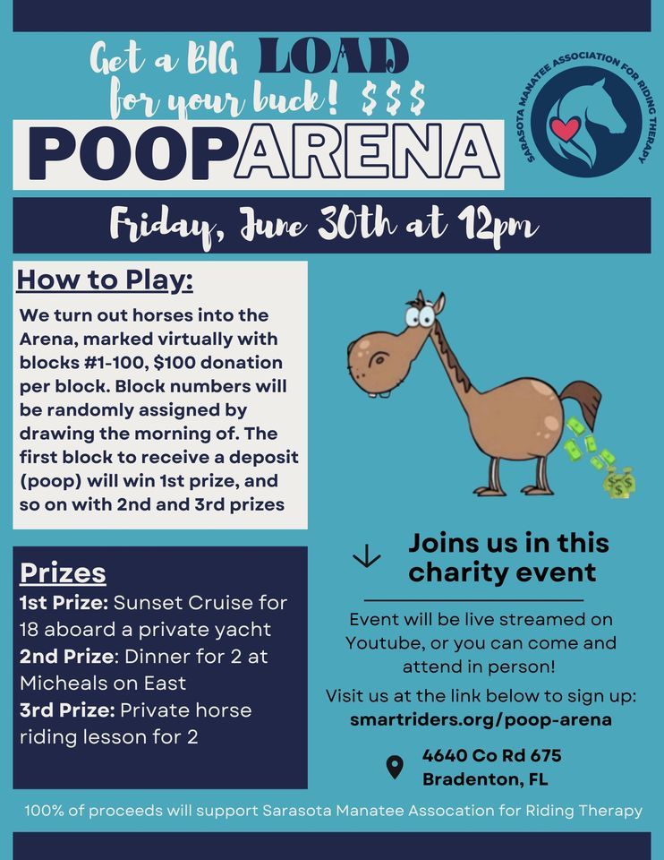 Poop Arena, Sarasota Manatee Association for Riding Therapy (SMART