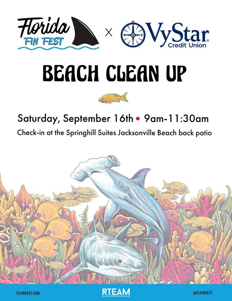 2025 Florida Fin Fest Beach Clean Up presented by VyStar Credit Union
