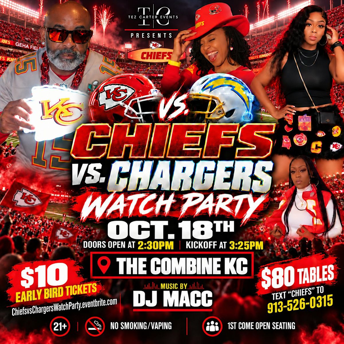 Chiefs vs. Chargers Watch Party, The Combine, Kansas City, 18 October 2026 | AllEvents