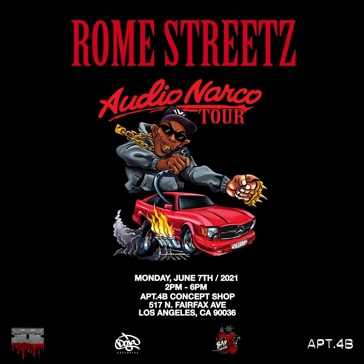 Rome Streetz Audio Narco Tour Meet and Greet at Apt 4B, North Fairfax