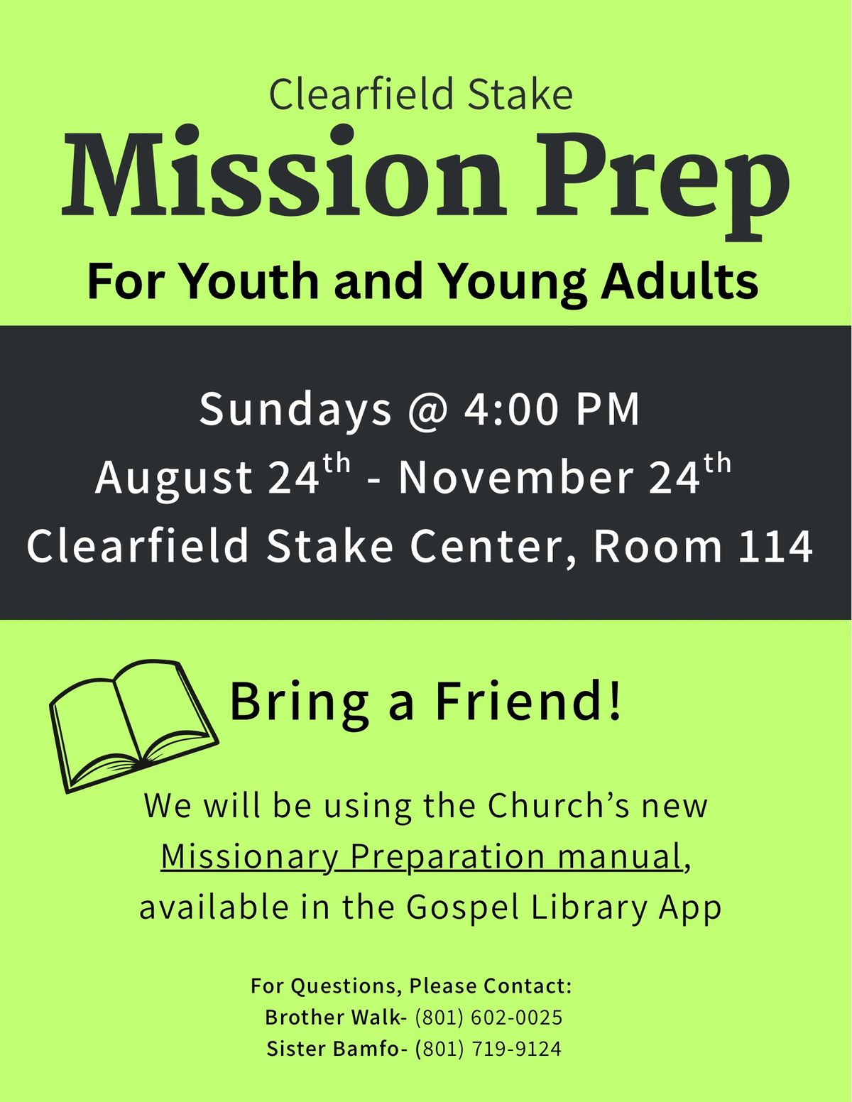 Missionary Prep, 23 November | Event in Clearfield | AllEvents