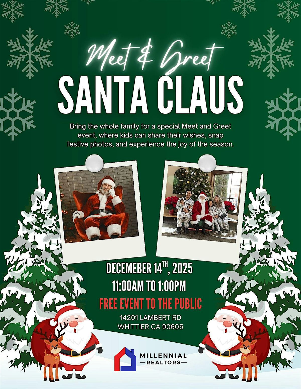 Santa Claus Meet & Greet with Millennial Realtors!, 14 December | Event in Whittier | AllEvents