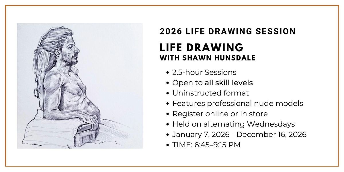 2026 Drawing Session: Life Drawing with Shawn Hunsdale, 7 January | Event in Ottawa | AllEvents