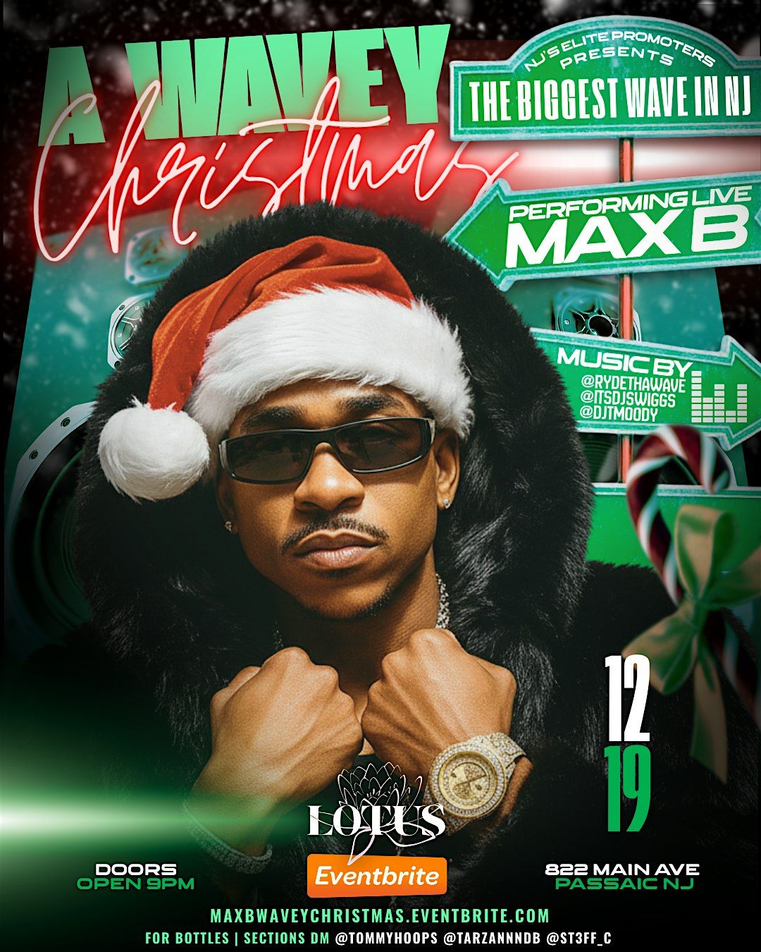 MAX B LIVE  “A WAVEY CHRISTMAS”, 19 December | Event in Passaic | AllEvents