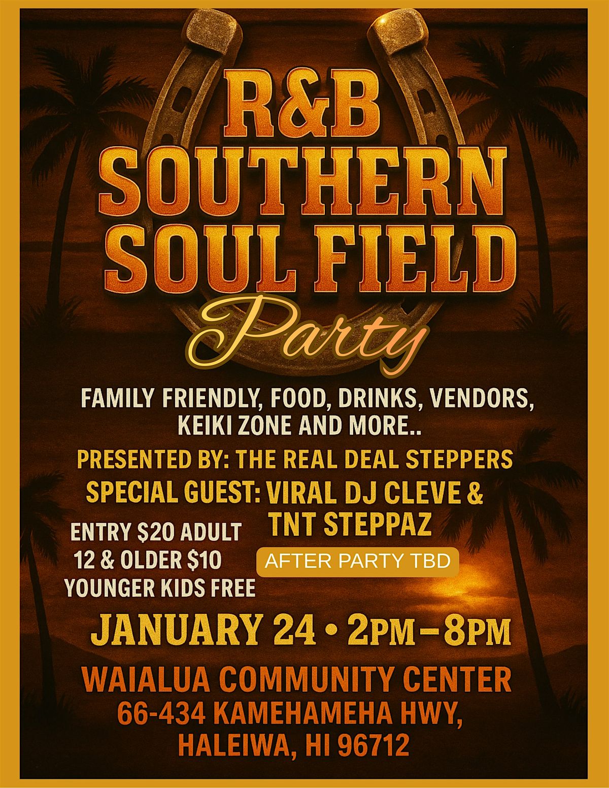 R&B and Southern Soul Field Party, 24 January | Event in Haleiwa | AllEvents