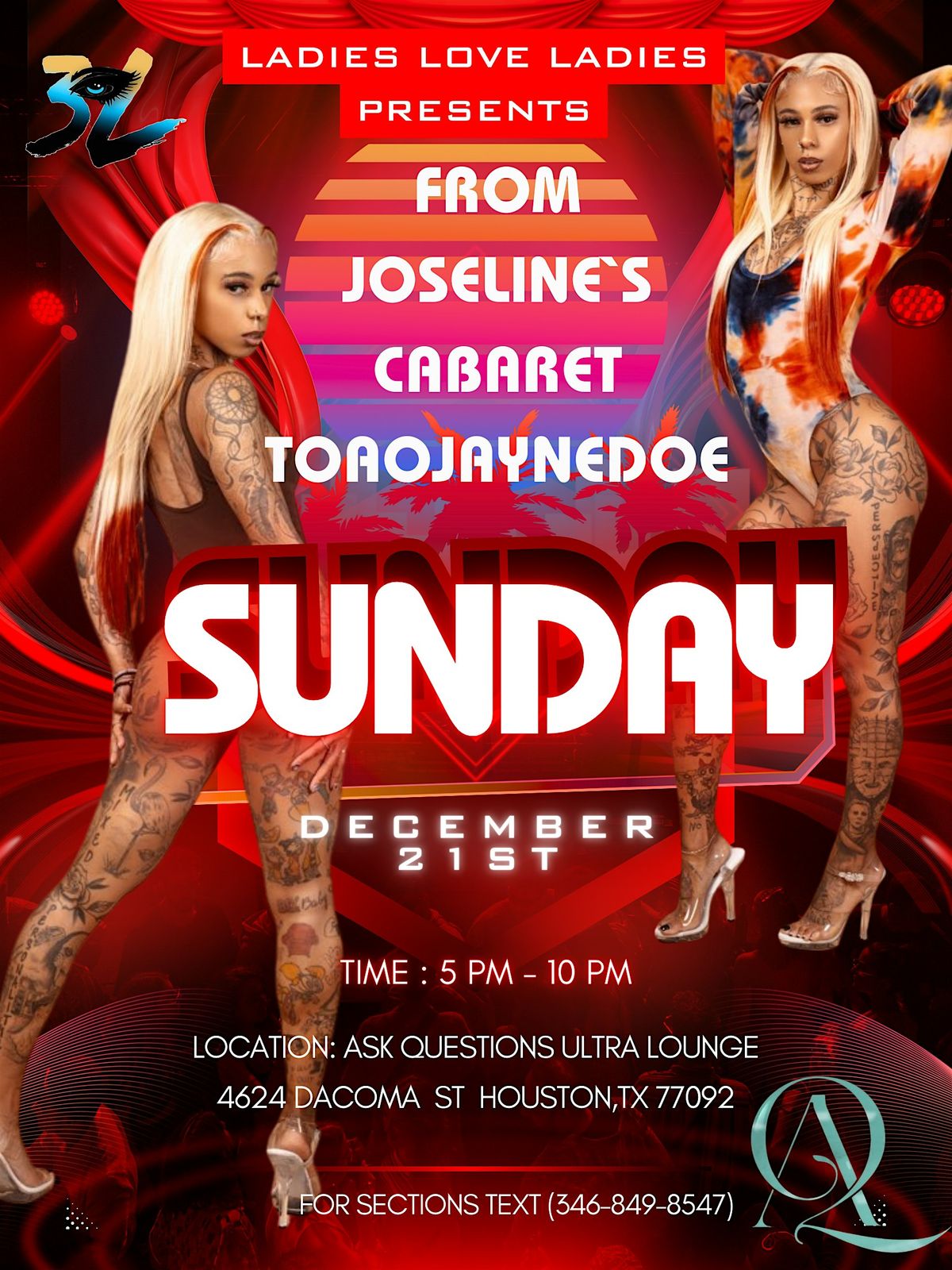 Ladies Love Ladies Presents JAYNE DOE WELCOME TO THE DANGER ZONE, 21 December | Event in Houston | AllEvents