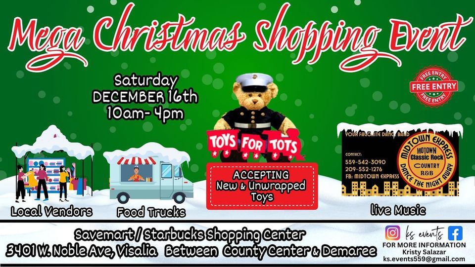 Mega Christmas Shopping Event and Toys for Tots Drive, Starbucks