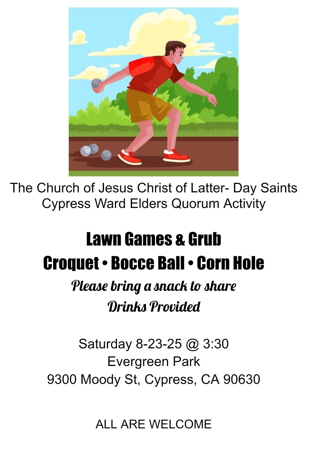 Men's Church Group Activity, 23 August | Event in Cypress | AllEvents